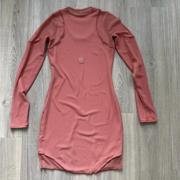 ALO Yoga Pink Mesh Bodycon Dress - Picture 6 of 6